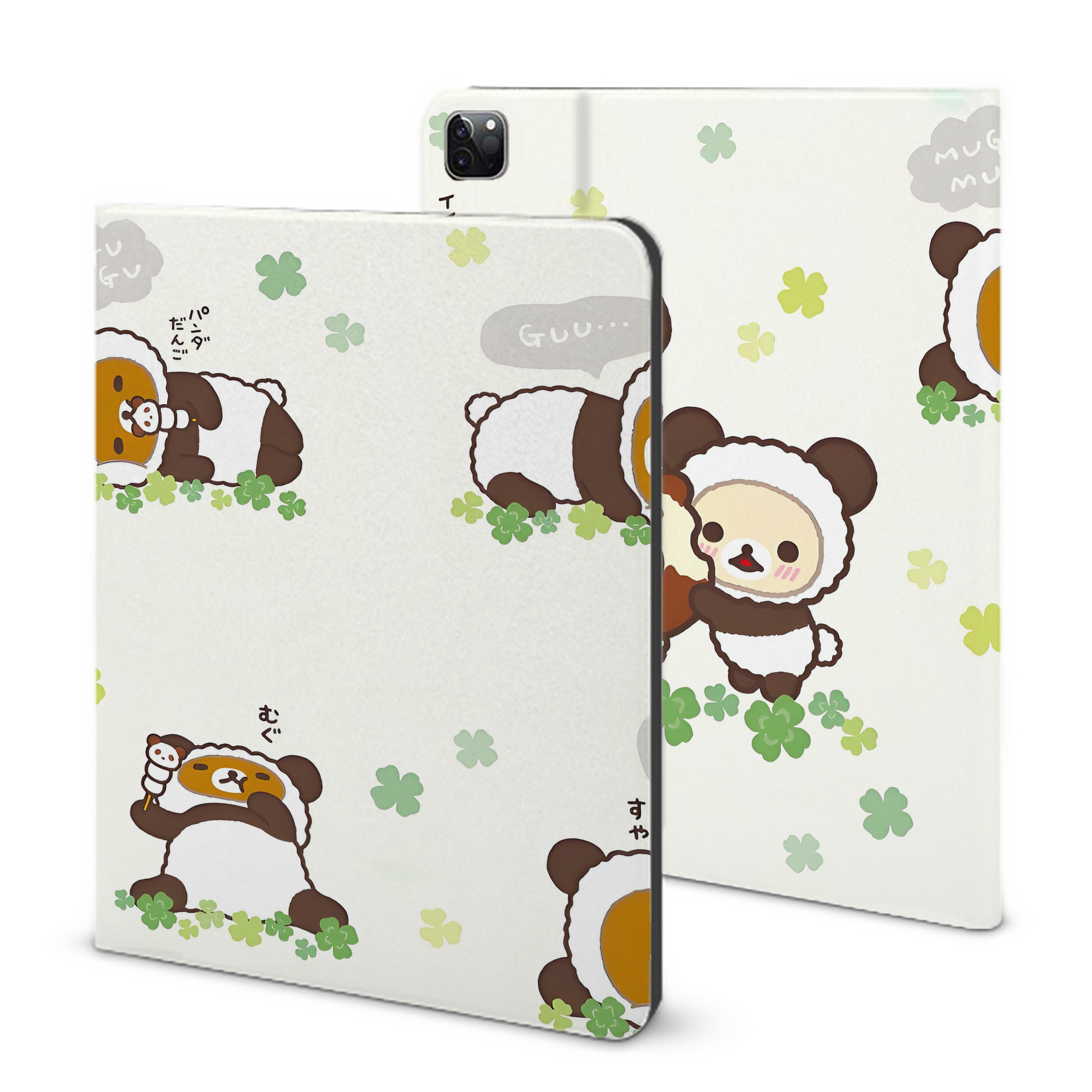 （画像用） リラックマ リラックマ キイロイトリ Rilakkuma Korilakkuma Kiiroitori IPad ケース ブック型 PUレザー TPU 耐衝撃 軽量 薄型 ペン収納なし 全面保護 IPad 各モデル対応